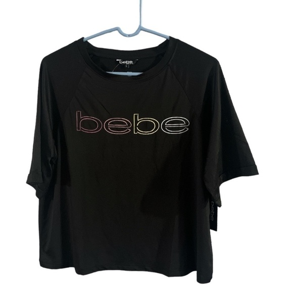 bebe Sport Women's Interlocking Logo Short Sleeve T-Shirt - Picture 1 of 7